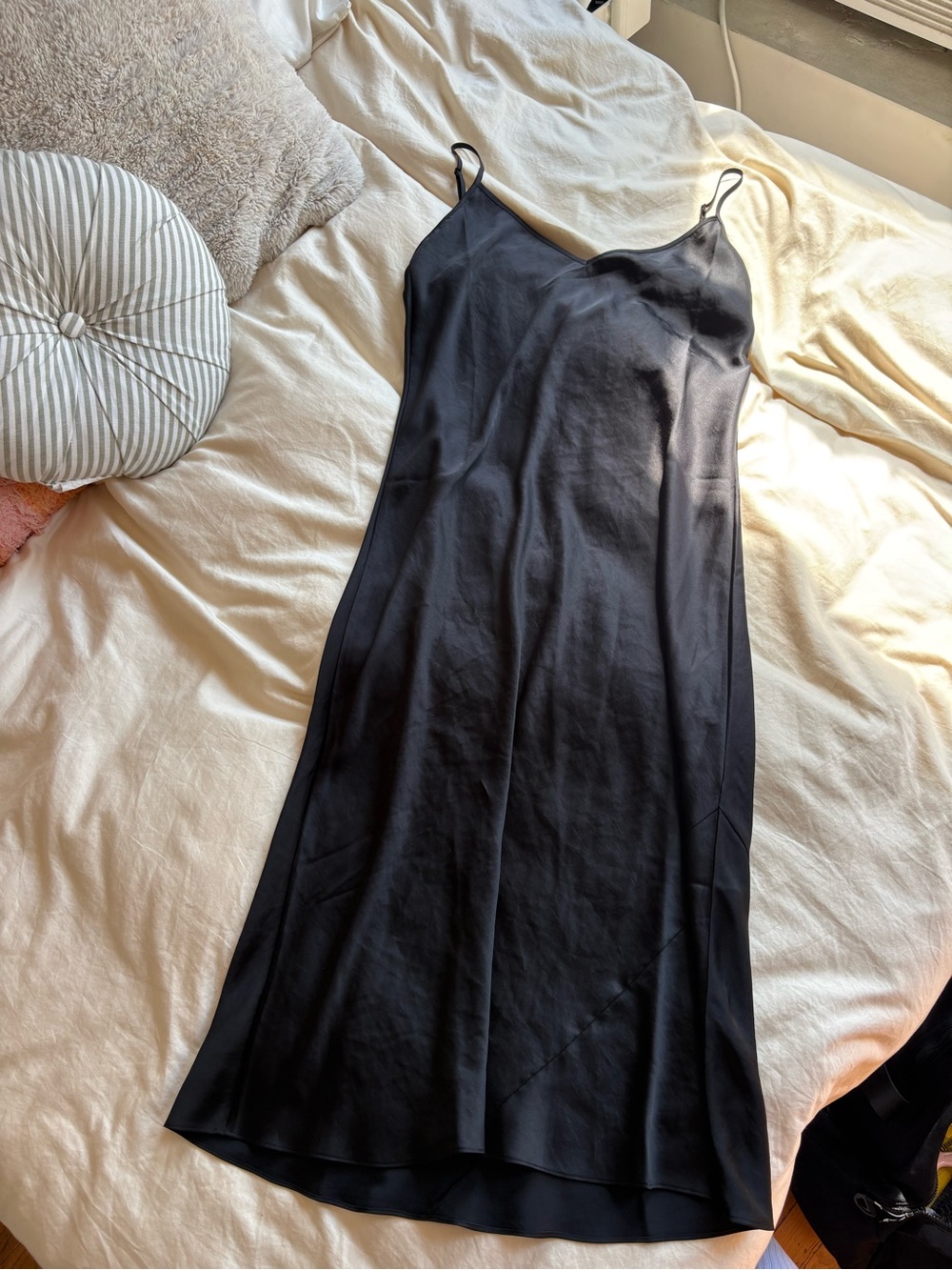 Aritzia Black Slip Dress with Spaghetti Straps